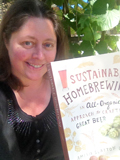 Sustainable Home Brewing book held by the author Amelia Loftus