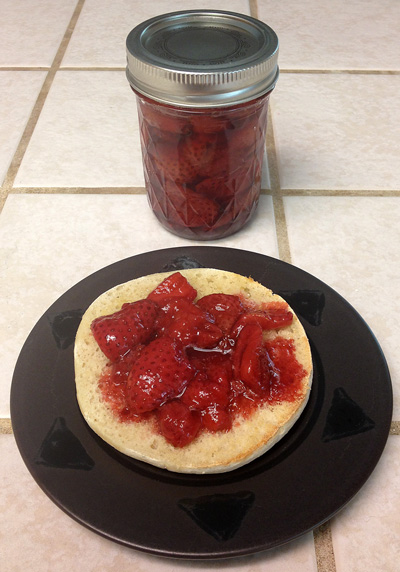 Hand made strawberry conserve